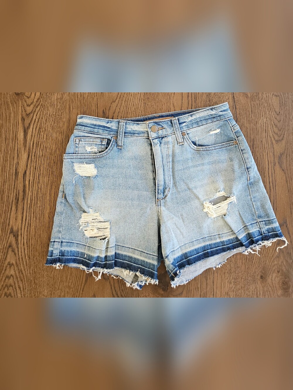 Joe's Jeans Light Blue Distressed Denim Cutoff Shorts